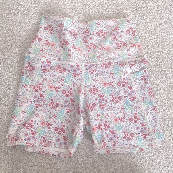 Evolution and Creation Pants - Floral Bike Shorts by Evolution and Creation workout shorts New Without Tags M
